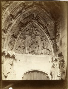 Spain Burgos Saint Mary Cathedral Door Detail Old Photo 1880