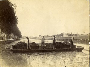 France Euskal Herria near Bayonne Canal River? Old Photo 1880