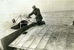 France Deauville Aviation Georges Chemet Borel Seaplane Old Photo 1913
