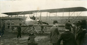 France Airplane Farman Biplane with Passenger Old RPPC Photo 1912