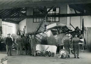 France Aero Club du Louannais Aviation Hangar Workshop Old Photo 1930