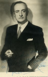 France Music Hall Artist Robert Pranier? Autograph Old Photo 1940's