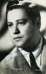 France Opera Artist François Gatto Autograph Old RPPC Photo Vamp 1940's