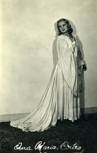 France Opera Artist Ana Maria Cortes Autograph Old Photo 1940's