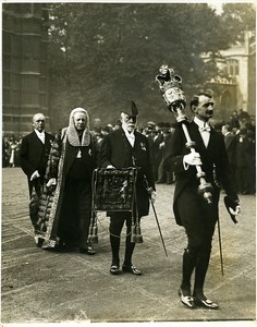 United Kingdom London Lord Haldane Procession Law Courts Old Photo 1925