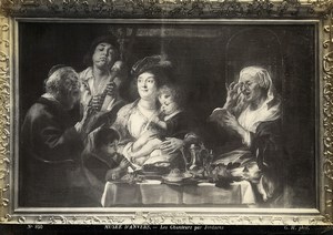 Antwerp Arts Painting by Jacob Jordaens Old Photo 1890