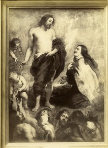 Antwerp Arts Painting by Rubens Purgatory Old Photo 1880