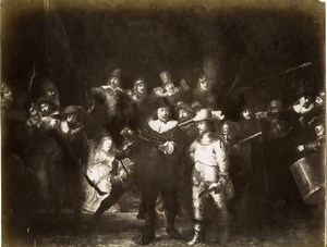 Arts Painting by Rembrandt the Night Watch Old Photo 1880
