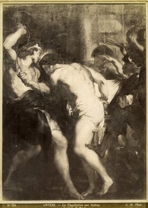 Antwerp Arts Painting by Rubens Flagellation of Christ Old Photo 1880