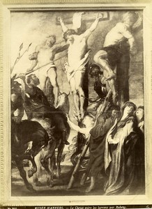 Antwerp Arts Painting by Rubens Christ on the Cross Old Photo 1880
