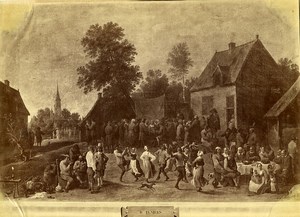 Brussels Arts Painting by Teniers Country Celebration Old Photo 1880