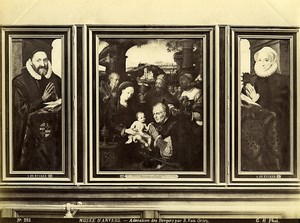 Antwerp Arts Painting by Van Orley Adoration of the Shepherds Old Photo 1880