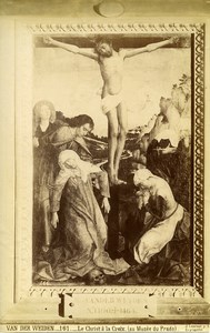 Madrid Prado Arts Painting by Van der Weyden Christ on the Cross Old Photo 1880