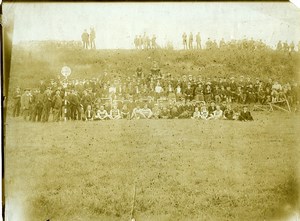 Sports Paris area Run race arival sign Large Group Old Photo 1890