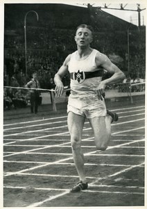 Amsterdam Sports WWII Running Athlete Rudolf Harbig Old Photo 1941