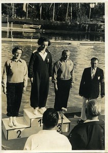 Sports Vienna Belgian Champion Swimming Raymonde Vergauwen Old Photo 1950