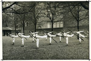 Sports Paris women's ski school Outdoor Practice Old Photo 1930