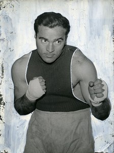 Sports Paris Boxe Marcel Cerdan Old retouched Photo 1950