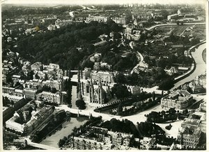 France Panorama Strasbourg St Paul's Church Old Aerial Military Photo 1922