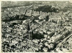 France Panorama Strasbourg Cathedral Old Aerial Military Photo 1922