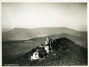 France Alsace Panorama Haut Koenigsbourg castle Old Aerial Military Photo 1933