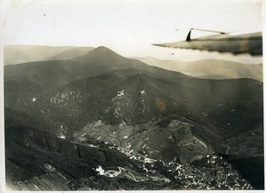 France Alsace Ribeauville castle Panorama Old Aerial Military Photo 1933