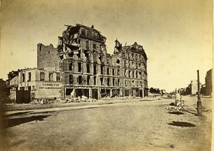 Siege of Paris Commune Ruins Neuilly avenue du Roule Old Liebert Photo 1870