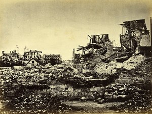 Siege of Paris Commune Ruins Neuilly rue de Chezy Old Liebert Photo 1870