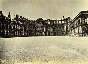 Siege of Paris Commune Ruins Saint Cloud Palace Old Liebert Photo 1870