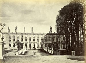 Siege of Paris Commune Ruins Saint Cloud Palace Old Liebert Photo 1870