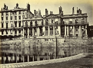 Siege of Paris Commune Ruins Saint Cloud Palace Bassin Old Liebert Photo 1870