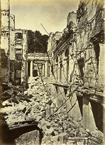 Siege of Paris Commune Ruins Saint Cloud Palace Interior Old Liebert Photo 1870