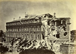 Siege of Paris Commune Ruins Fort of Montrouge Barracks Old Liebert Photo 1870