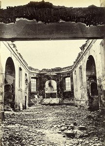 Siege of Paris Commune Ruins Bondy Church Old Liebert Photo 1870