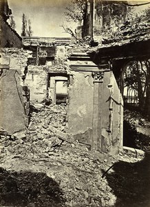 Siege of Paris Commune Ruins Drancy Ladoucette Castle Old Liebert Photo 1870