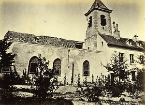 Siege of Paris Commune Ruins Drancy Church Old Liebert Photo 1870