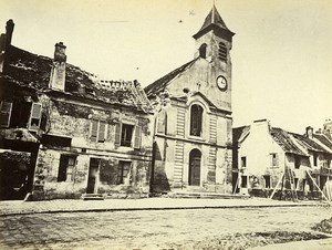 Siege of Paris Commune Ruins Le Bourget Church Old Liebert Photo 1870