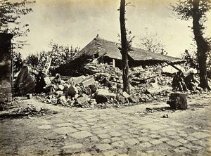 Siege of Paris Commune Ruins Le Bourget Prevost house Old Liebert Photo 1870