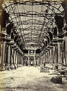 Siege of Paris Commune Ruins City Hall Interior Old Liebert Photo 1871