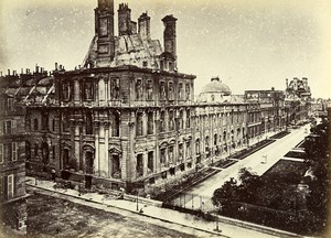 Siege of Paris Commune Ruins Palais des Tuileries Palace Old Liebert Photo 1871