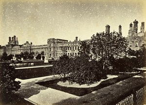 Siege of Paris Commune Ruins Tuileries Palace Gardens Old Liebert Photo 1871