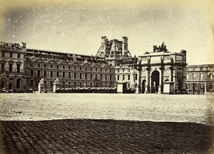 Siege of Paris Commune Ruins Tuileries Palace Carrousel Old Liebert Photo 1871
