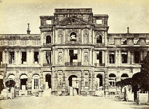 Siege of Paris Commune Ruins Tuileries Palace Horloge Old Liebert Photo 1871
