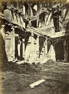 Siege of Paris Commune Ruins Tuileries Palace Peristyle Old Liebert Photo 1871