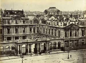 Siege of Paris Commune Ruins Palais-Royal Exterior Old Liebert Photo 1871