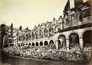 Siege of Paris Commune Ruins Ministry of Finance Exterior Old Liebert Photo 1871