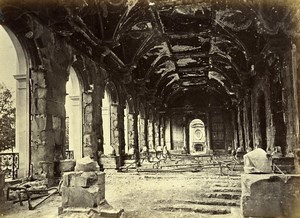 Siege of Paris Commune Ruins Conseil d'Etat Interior Old Liebert Photo 1871