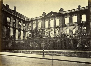 Siege of Paris Commune Ruins Caisse des Dépots Old Liebert Photo 1871