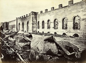 Siege of Paris Commune Ruins Greniers d'Abondance Exterior Liebert Photo 1871