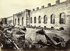 Siege of Paris Commune Ruins Greniers d'Abondance Exterior Liebert Photo 1871